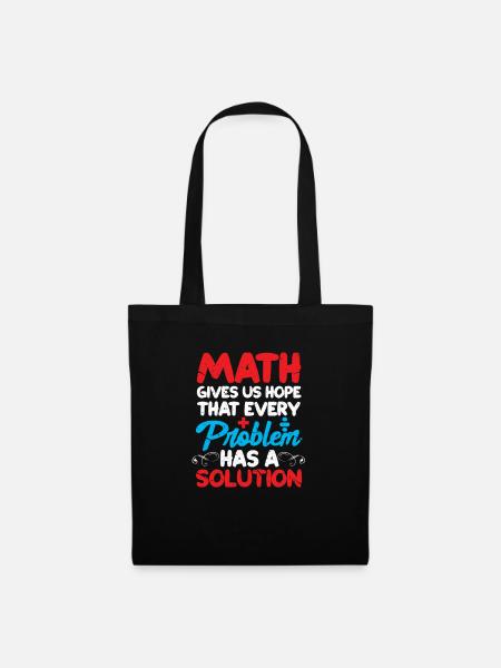 Mathe - Stoffbeutel - Schwarz
