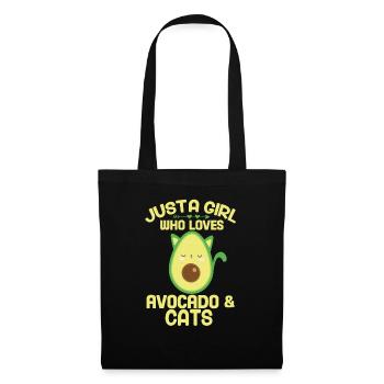 Avocat Vegan Vegan Cadeau pour chats en santé - Sac en tissu - noir - Devant