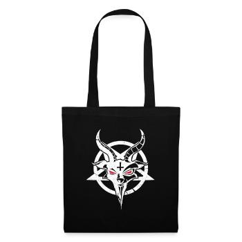 Satanism Satan Cross Lucifer Devil Gift - Tote Bag - black - Front