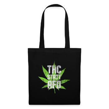 Thc Statt Afd Funny cannabis - Tote Bag - black - Front