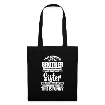 frère - Sac en tissu - noir - Devant