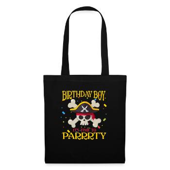 Anniversaire pirate pirate pirate pirate head - Sac en tissu - noir - Devant