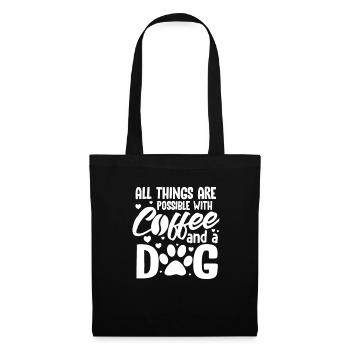 Dog Coffee Pet Love Dogs Caffeine Gift - Tote Bag - black - Front