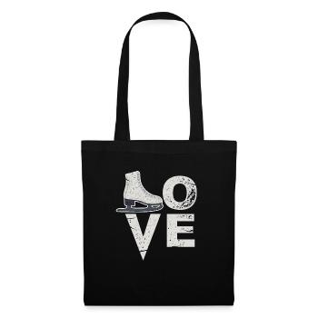 Eiskunstlauf - Stoffbeutel - Schwarz - Vorne