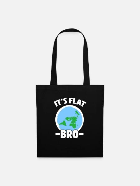 Flat Earth - Stoffbeutel - Schwarz
