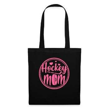 Eishockey Mutter Hockey Mom Muttertag Geschenk - Stoffbeutel - Schwarz - Vorne