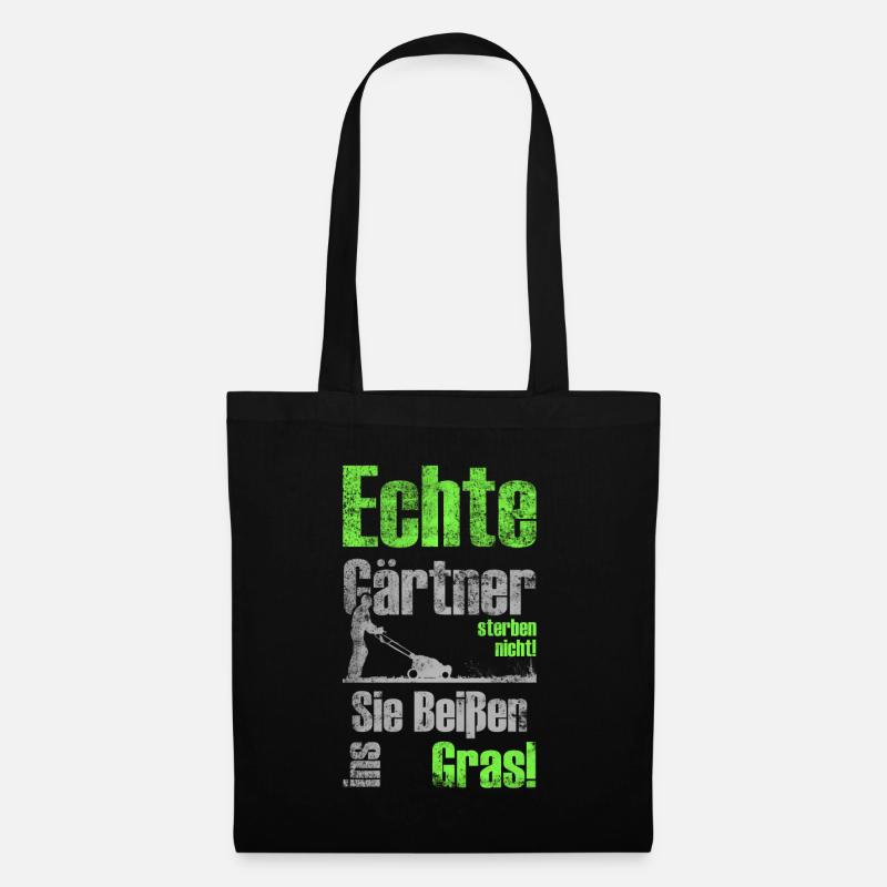 Echte Gärtner Sterben Nicht Geschenk - Stoffbeutel - Schwarz
