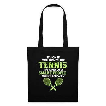 Tennis tennis player Tennis racket Tennis court - Tote Bag - black - Front