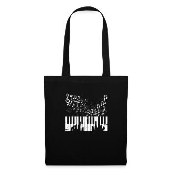 Piano - Stoffbeutel - Schwarz - Vorne