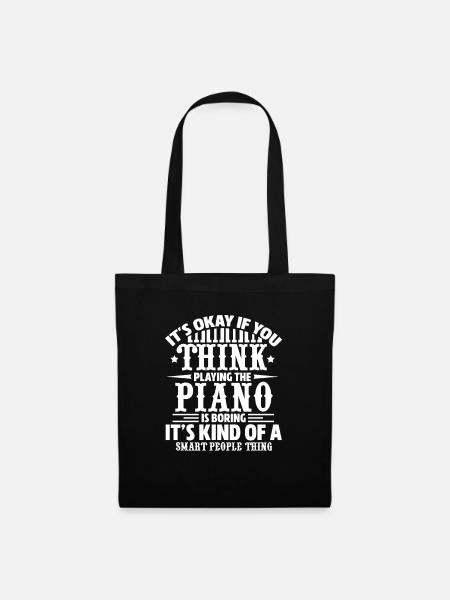 Piano Piano Pianist Keyboard Music Gift - Tote Bag - black