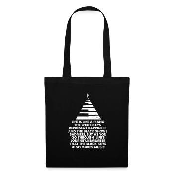 pianiste - Sac en tissu - noir - Devant