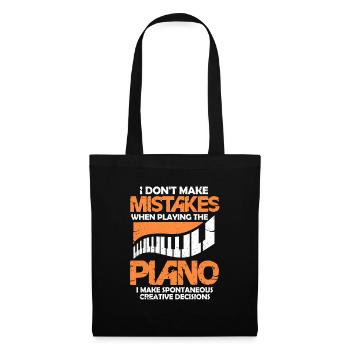 Piano - Stoffbeutel - Schwarz - Vorne