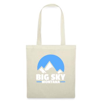 Big Sky Montana Winter Skiurlaub Ski Geschenk - Stoffbeutel - Natur - Vorne