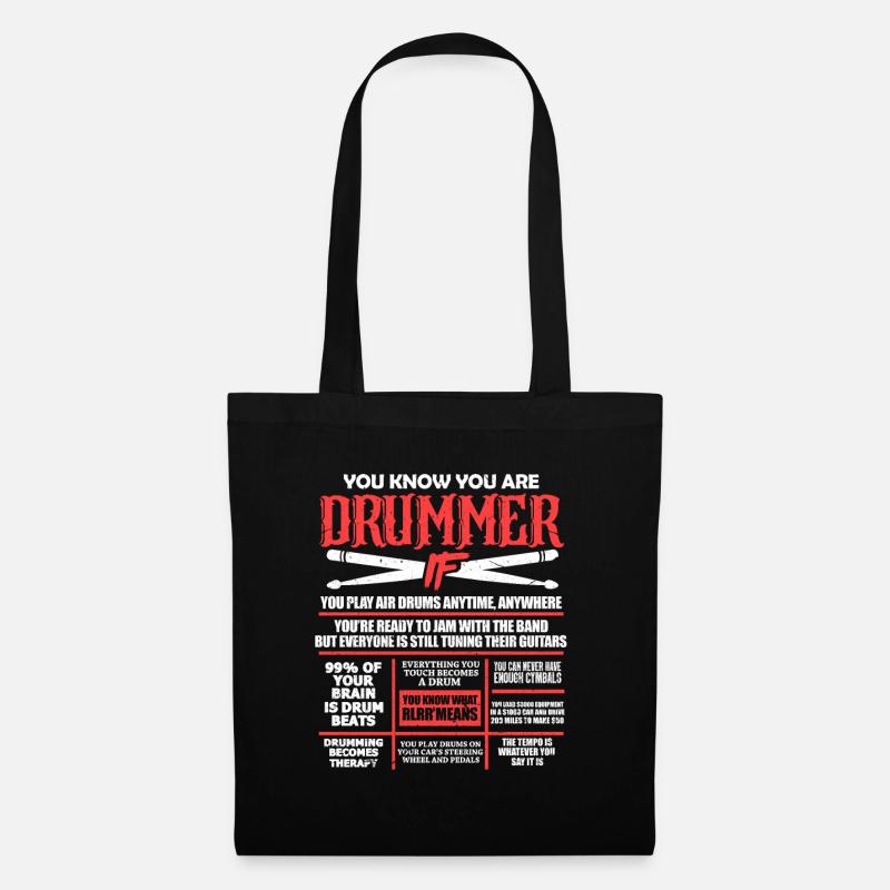 batteur - Sac en tissu - noir