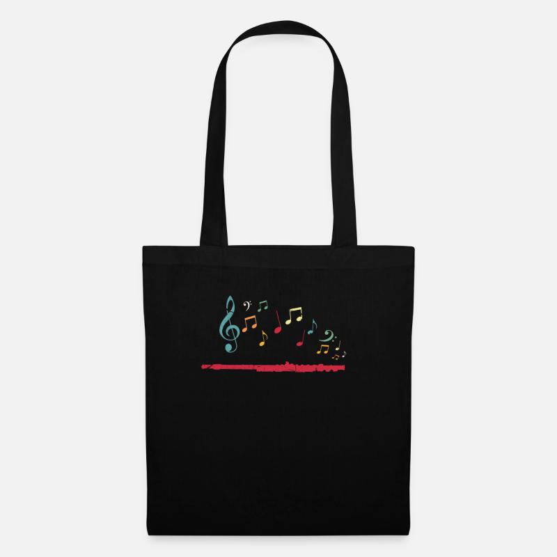 flûte - Sac en tissu - noir