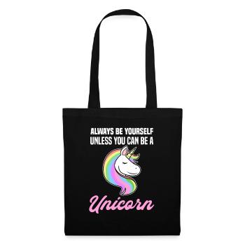 Énonciations drôles de licorne fans de licorne - Sac en tissu - noir - Devant