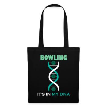 ADN bowling bowling sport chapeau melon Pin cadeau - Sac en tissu - noir - Devant