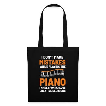 piano pianist - Tote Bag - black - Front