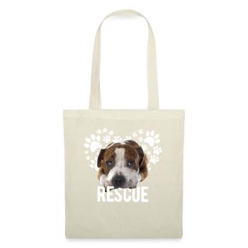 Mignon Pitbull Chien de sauvetage - Sac en tissu - nature - Devant