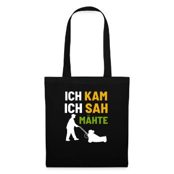Mähen Rasenmäher - Stoffbeutel - Schwarz - Vorne