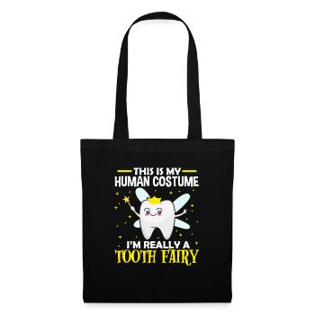 Tooth fairy dentist tooth teeth costume gift - Tote Bag - black - Front