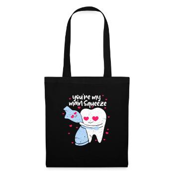 Dentiste Dentiste Dentiste Dents Cadeau Dentiste - Sac en tissu - noir - Devant
