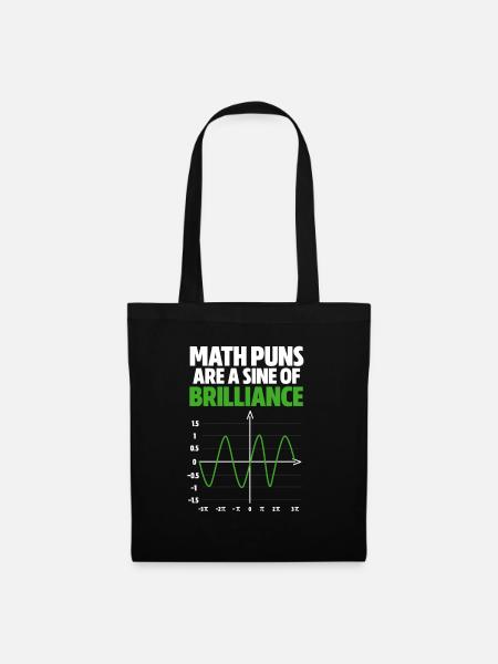 Mathe - Stoffbeutel - Schwarz