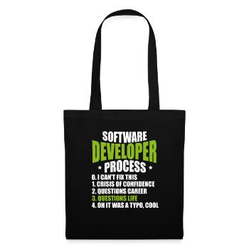 développeur de logiciels - Sac en tissu - noir - Devant