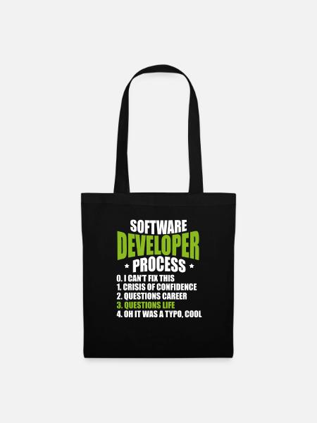 Softwareentwickler - Stoffbeutel - Schwarz