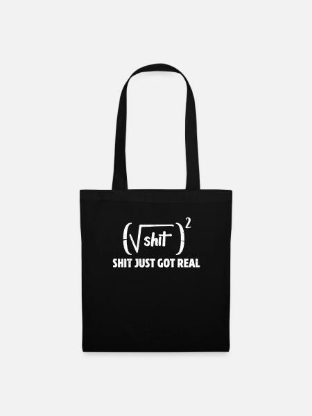 Mathe - Stoffbeutel - Schwarz