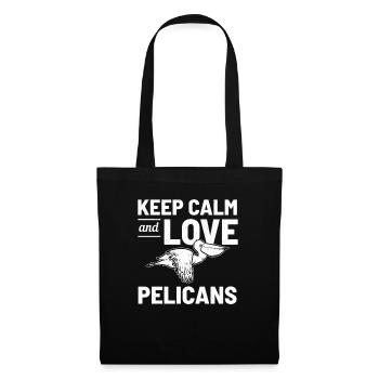 oiseau Pelican - Sac en tissu - noir - Devant