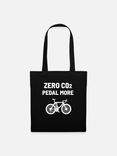 Radfahren CO2 Kohlendioxid - Stoffbeutel - Schwarz