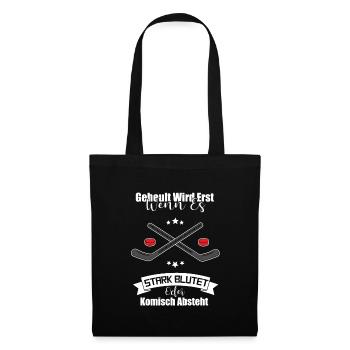 Eishockey Geheult Wird Erst Spruch Hockey Geschenk - Stoffbeutel - Schwarz - Vorne