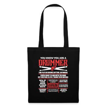 Drummer - Stoffbeutel - Schwarz - Vorne