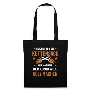 Holzverarbeitung Lumberjack - Stoffbeutel - Schwarz - Vorne