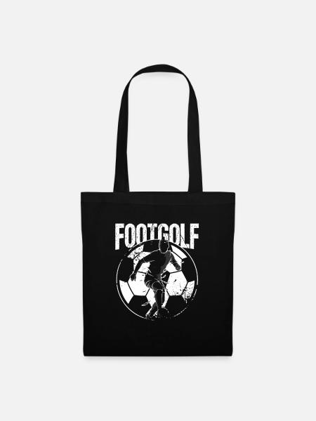 Fußball-Golf-Golfspieler-Fußball-Geschenk fantastisch - Stoffbeutel - Schwarz