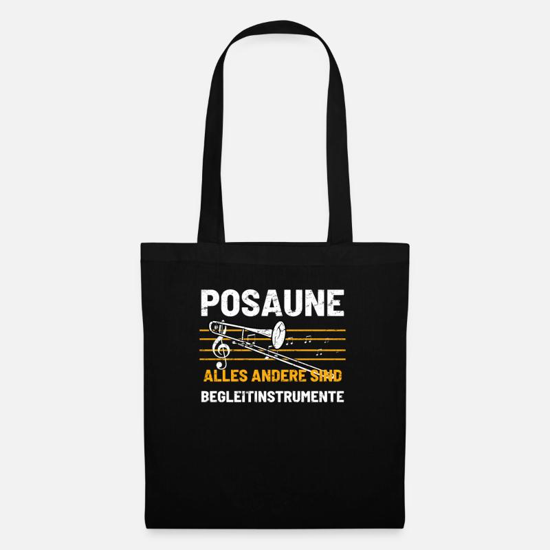Posaune Posaunist - Stoffbeutel - Schwarz