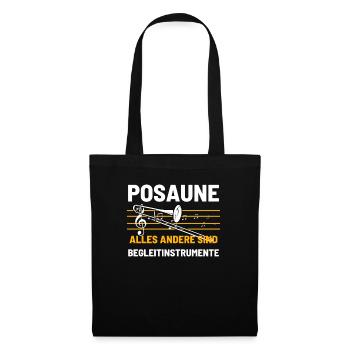 Posaune Posaunist - Stoffbeutel - Schwarz - Vorne