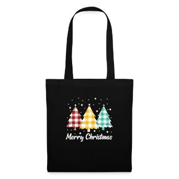 Frohe Weihnachten - Stoffbeutel - Schwarz - Vorne
