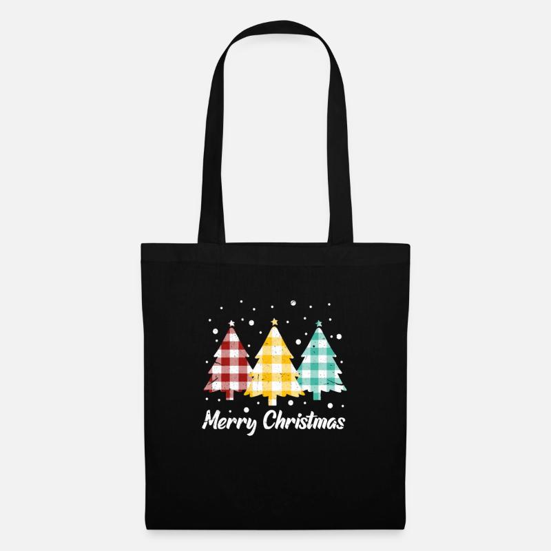 Frohe Weihnachten - Stoffbeutel - Schwarz