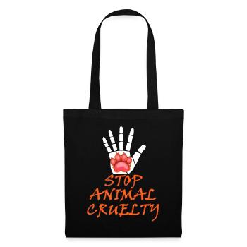 La torture des animaux Droits des animaux Bien-être animal Amour Cadeau - Sac en tissu - noir - Devant