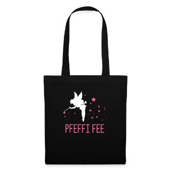 pfeffi Fee - Stoffbeutel - Schwarz - Vorne