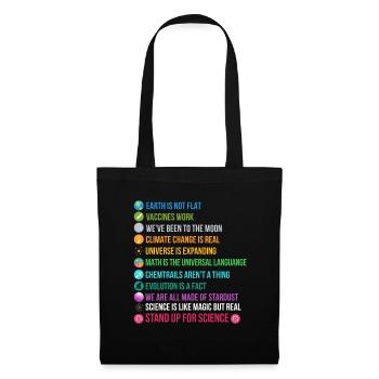 Cadeau scientifique scientifique chimie - Sac en tissu - noir - Devant