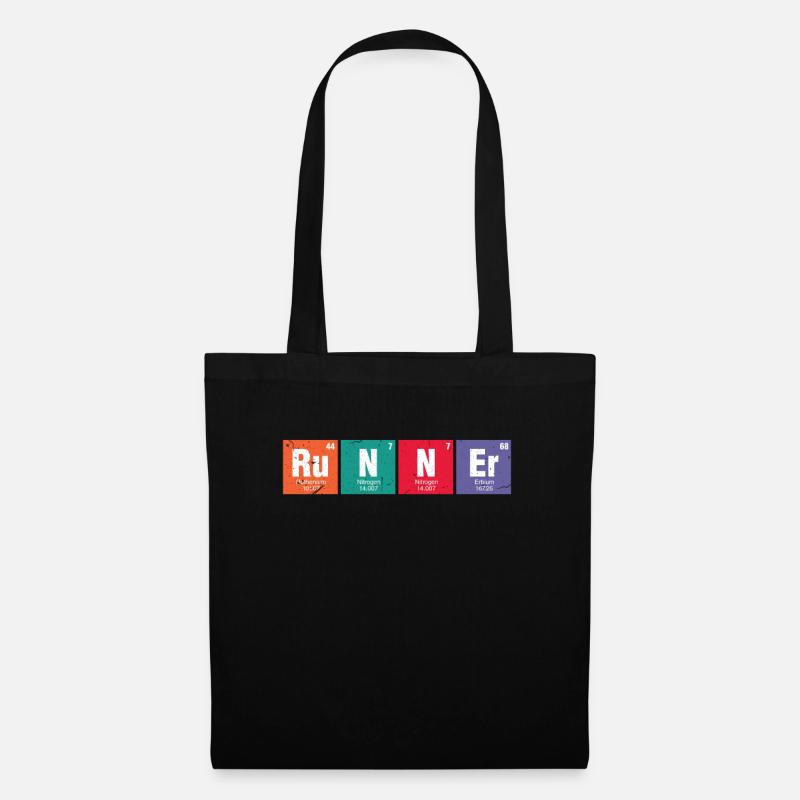 Chimie runner science cadeau en cours d'exécution - Sac en tissu - noir