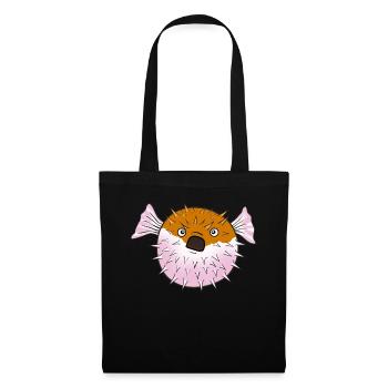 Puffer fish sea ocean coral reef gift - Tote Bag - black - Front