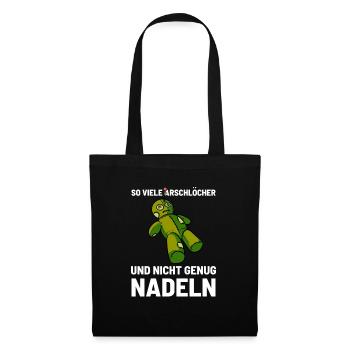Tant de trous du cul et pas assez d'aiguilles - Sac en tissu - noir - Devant