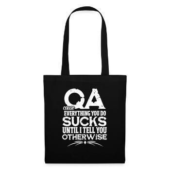 Cadeau informatique de codeur de code de programmeur QA - Sac en tissu - noir - Devant