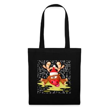 Rennes Alcool Vomi Ugly Christmas Xmas Sweater - Sac en tissu - noir - Devant