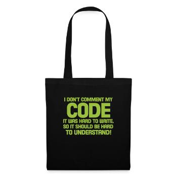programmeur - Sac en tissu - noir - Devant