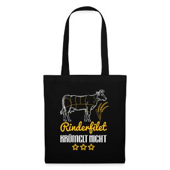 Rinderfilet Krümelt Nicht Grill Highlander - Stoffbeutel - Schwarz - Vorne